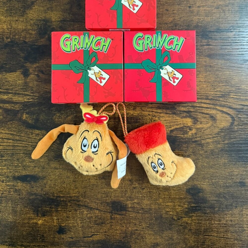 Mcdonald's Canada The Grinch 2024 Dog Max and Merry Grinchmas Plush Ornament
